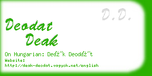 deodat deak business card